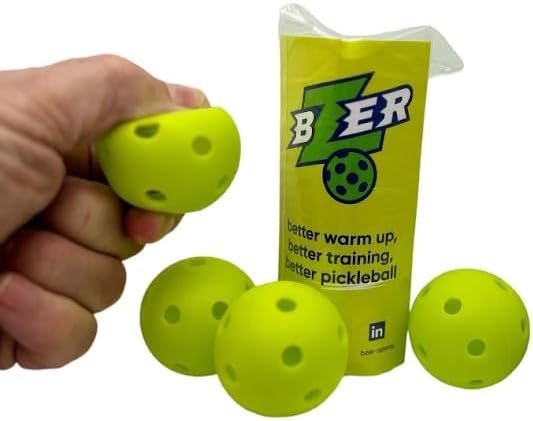 Bzer Mini Soft Rubber Training Pickleball Perfect for Warm Up and Drilling