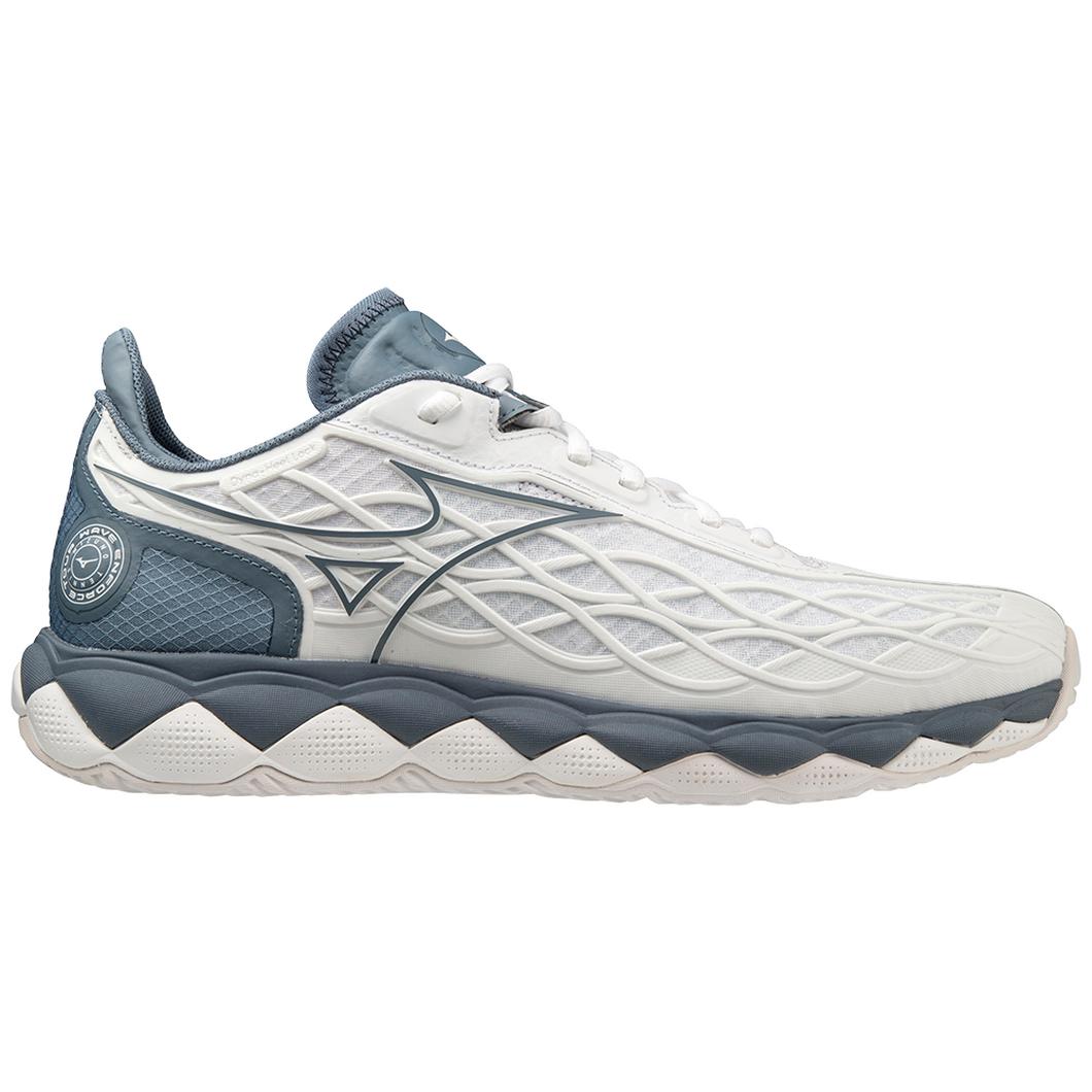 Mens Mizuno Wave Enforce Tour AC Men's Tennis Shoe - WHITE-CHINA BLUE