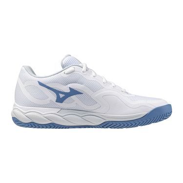 Mizuno Wave Enforce Court Womens Tennis Shoe - White/Parisian Blue