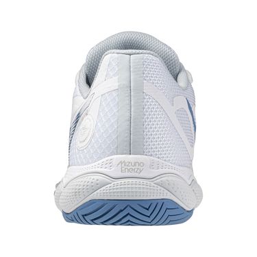 Mizuno Wave Enforce Court Womens Tennis Shoe - White/Parisian Blue