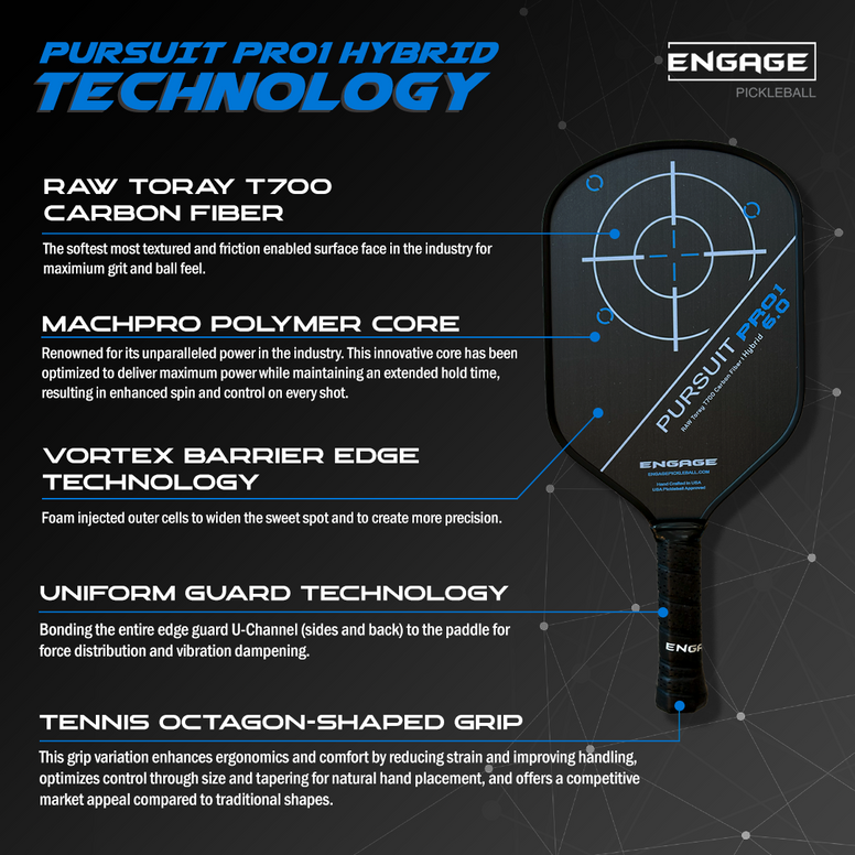 Engage Pursuit Pro1 6.0 Hybrid | Raw T700 Carbon Fiber
