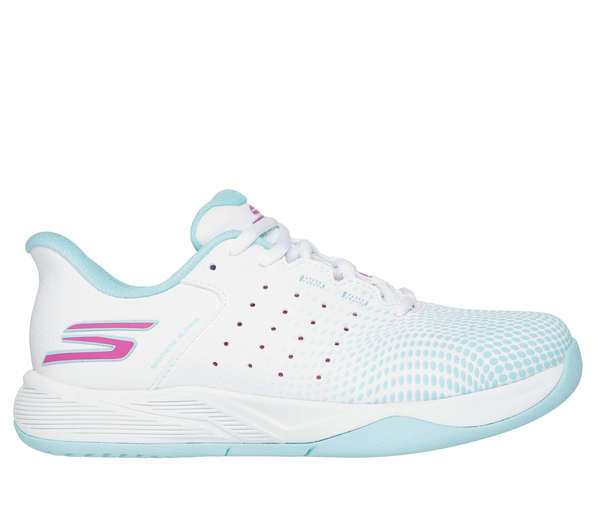 Skechers Slip-ins Relaxed Fit: Viper Court Reload Womens White/Turquoise