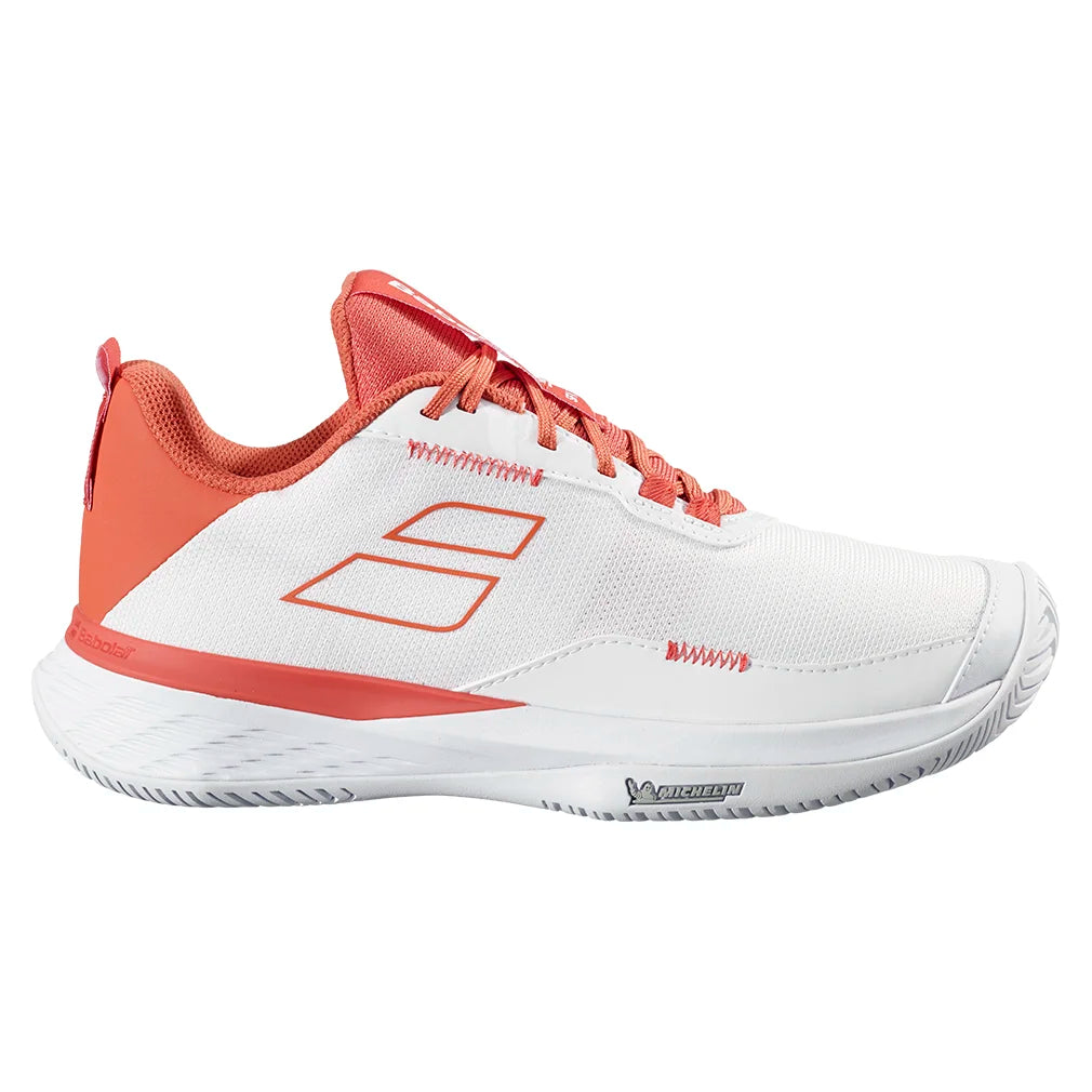 BABOLAT SFX Evo All Court Women`s Tennis Shoes White and Terra Cotta