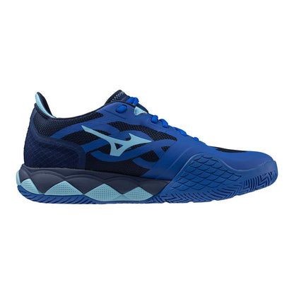 Women's Mizuno Wave Enforce Tour AC Tennis Shoe - MUGEN BLUE-WHITE