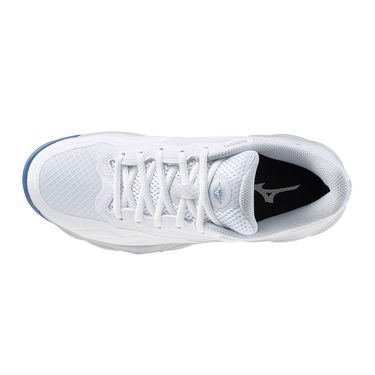 Mizuno Wave Enforce Court Womens Tennis Shoe - White/Parisian Blue