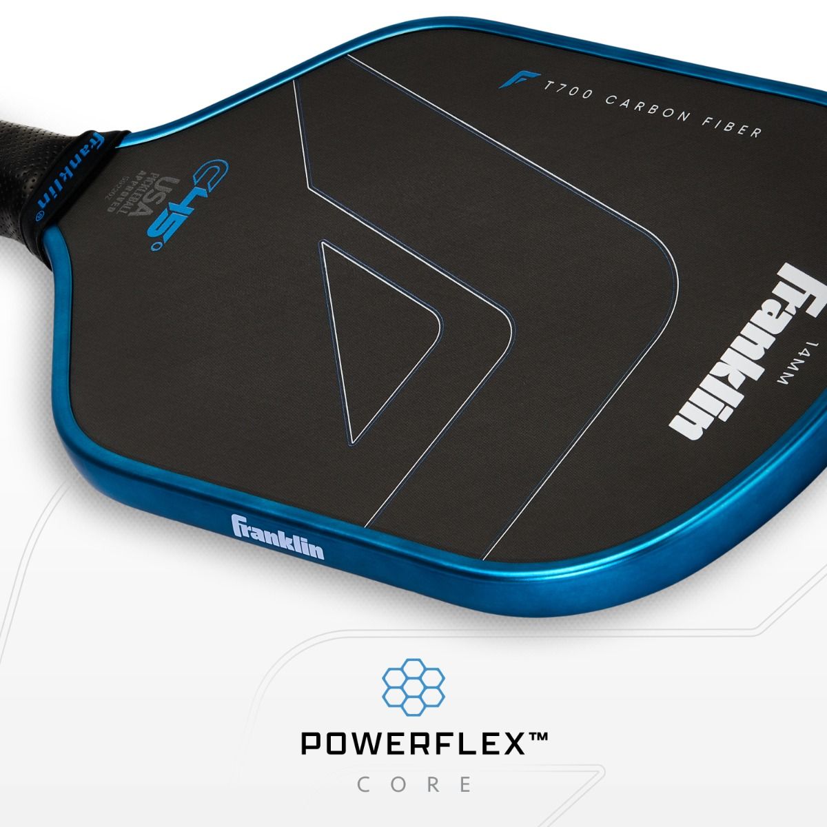 Franklin C45° Carbon Fiber Pickleball Paddle - 14mm - Blue