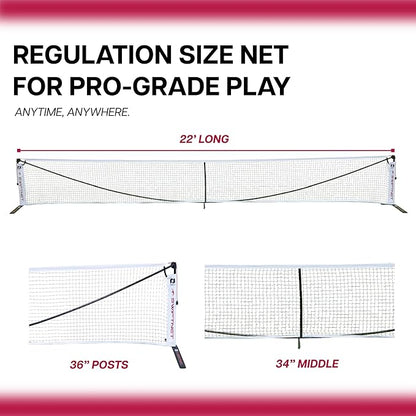 Swiftnet 2.1 Portable Pickleball net System - Durable and Lightweight Pickle Ball Net for Indoor and Outdoor Use Pickleball Nets for Competitive and Recreational Play