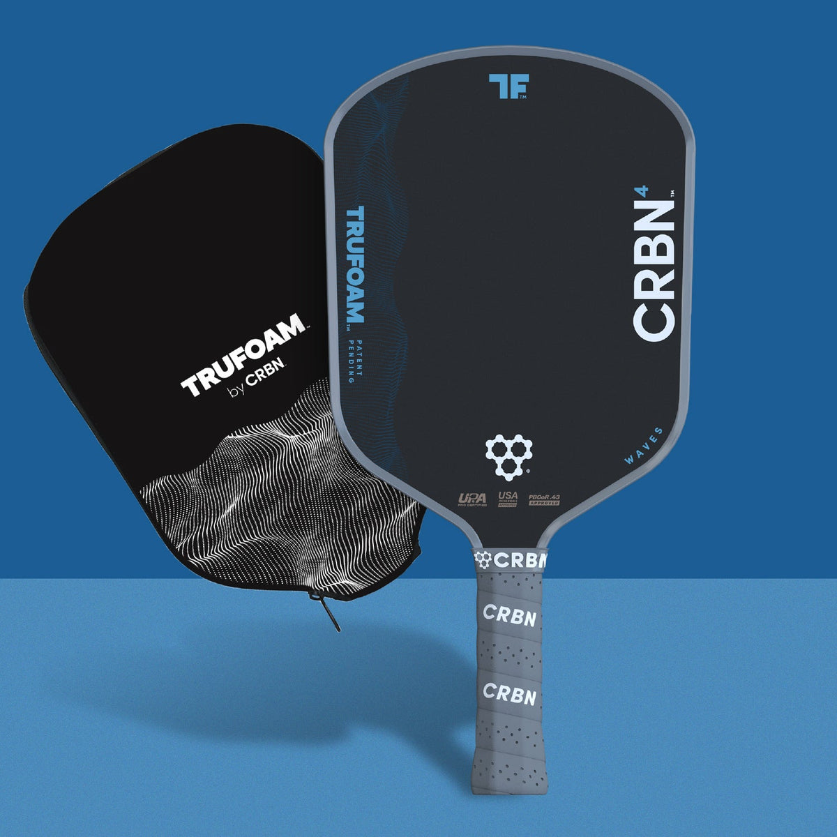 CRBN 4 TruFoam Waves Pickleball Paddle | (Hybrid, AeroCurve)
