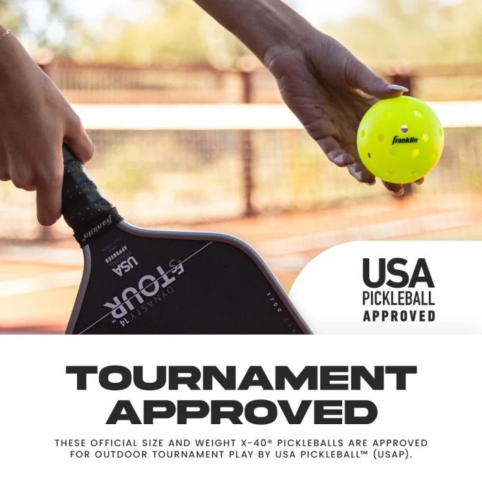 X-40 Outdoor Pickleballs Parris Todd Neon - 6 Pack