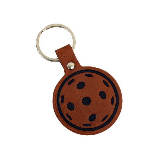 Racquet Inc Leather Pickleball Keychain