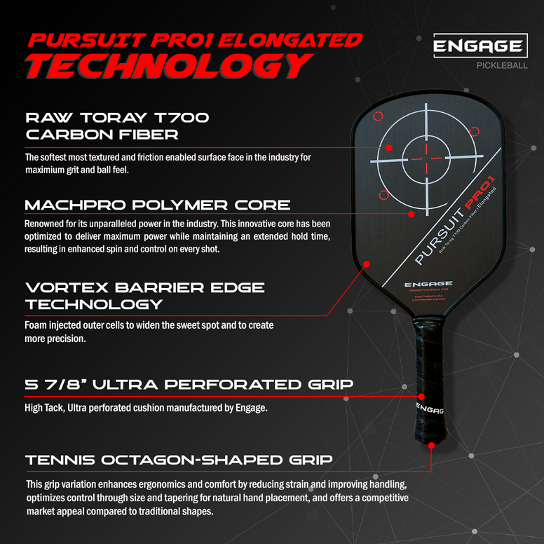Engage Pursuit Pro1 6.0 Elongated Power Series | Raw T700 Carbon Fiber