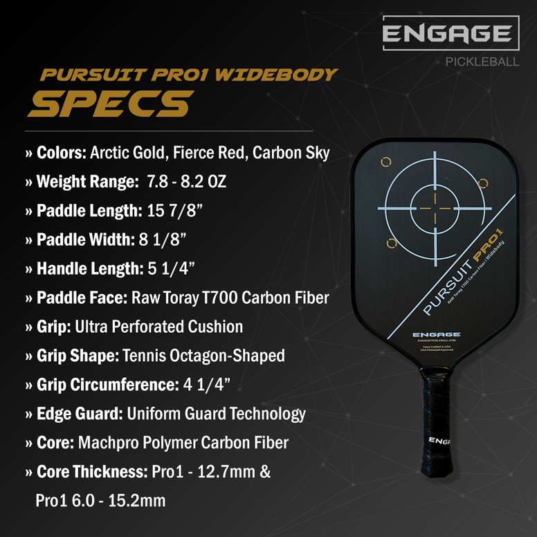 Engage Pursuit Pro1 Widebody | Raw T700 Carbon Fiber