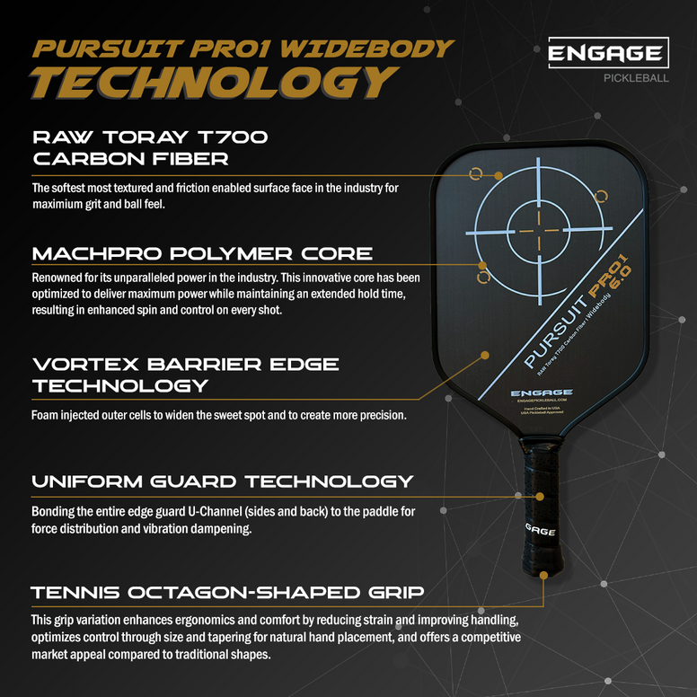 Engage Pursuit Pro1 6.0 Widebody | Raw T700 Carbon Fiber